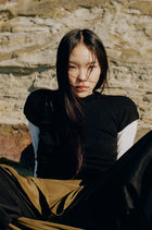 Audrey Silk Cashmere Top - Black