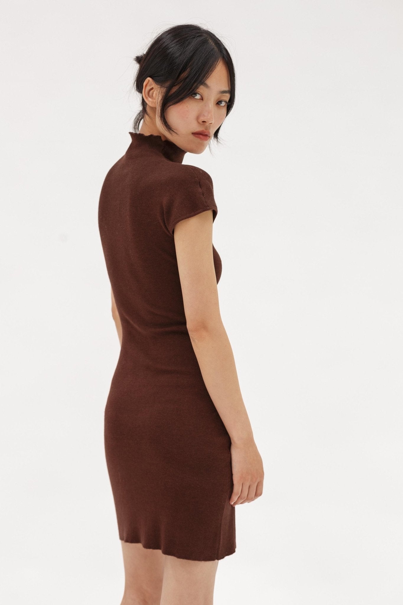 Audrey Silk Cashmere Dress - Wixii