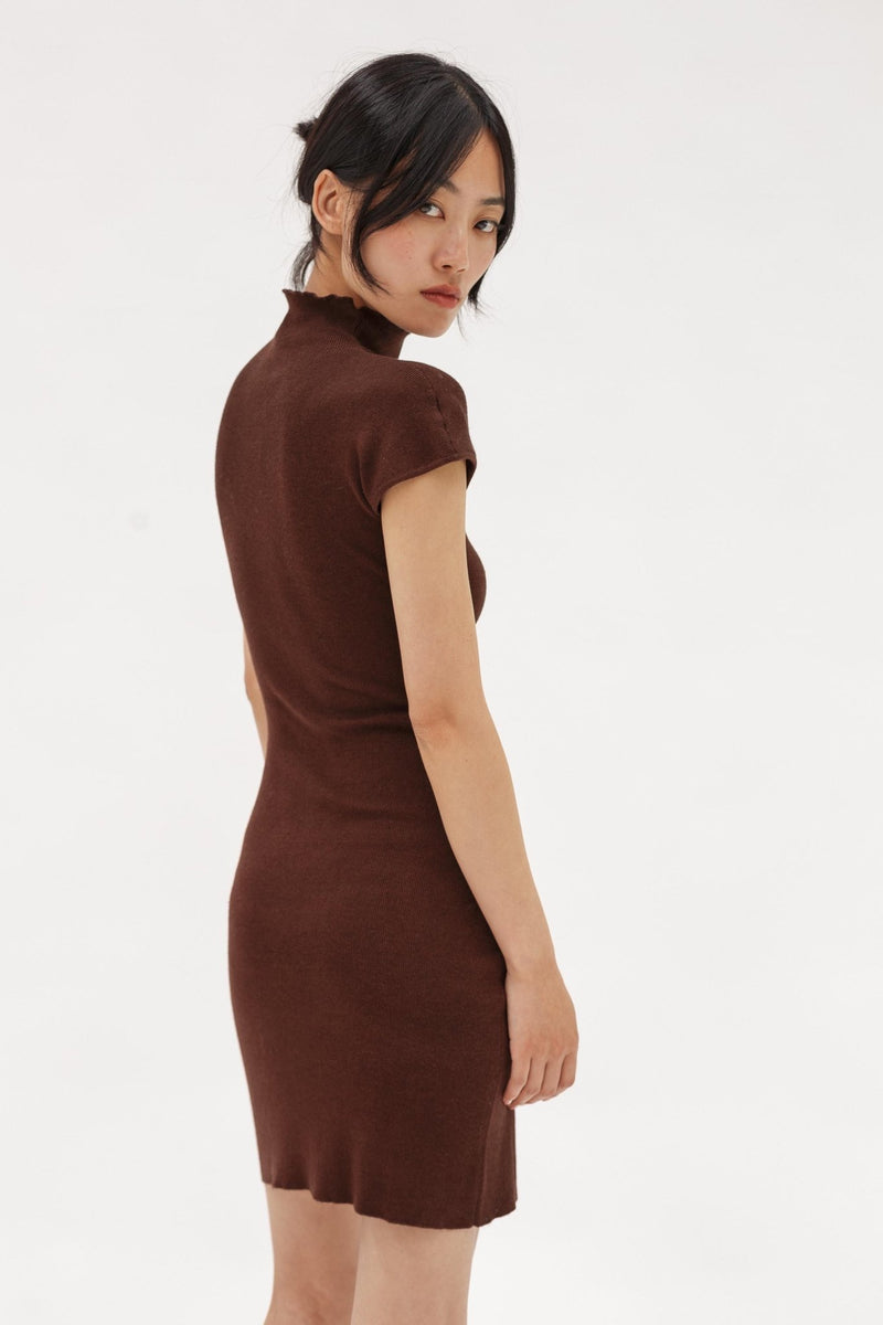 Audrey Silk Cashmere Dress - Wixii