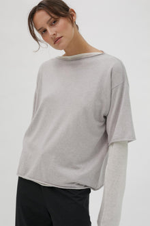 BB Cotton Silk Cashmere Top - Short Sleeve - Wixii