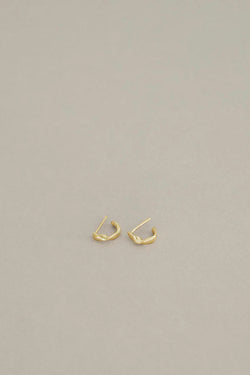 Mars Official Mini Twist Hoops Gold Plated Sterling Silver
