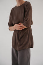Vintage Carob Silk Mini Dress - Wixii
