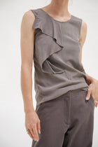 Vintage Costume National Silk Ruffle Top - Wixii