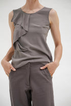 Vintage Costume National Silk Ruffle Top - Wixii