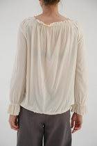 Vintage Cream Silk Romantic Blouse - Wixii