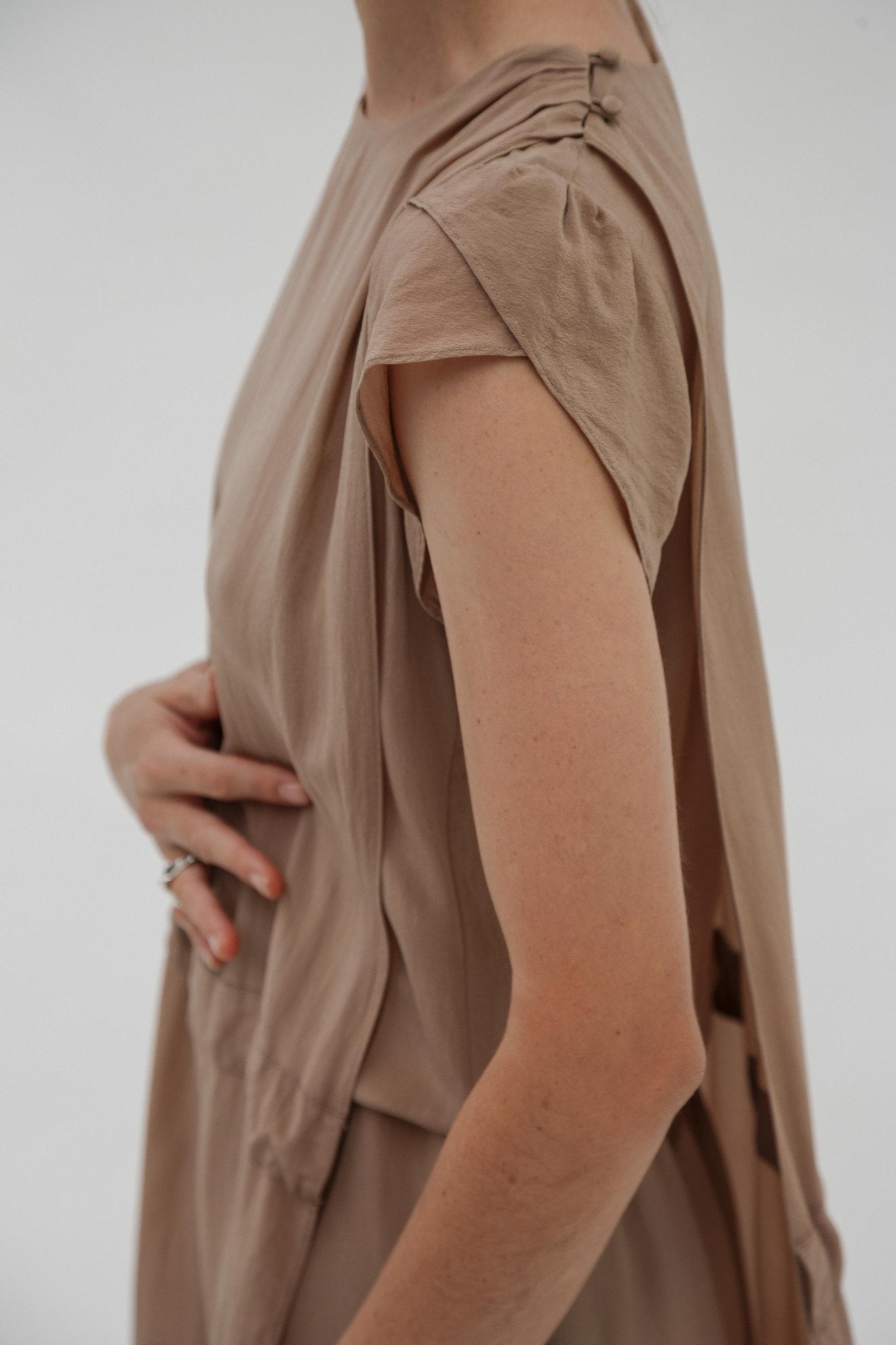 Vintage Dusty Rose Silk Dress - Wixii