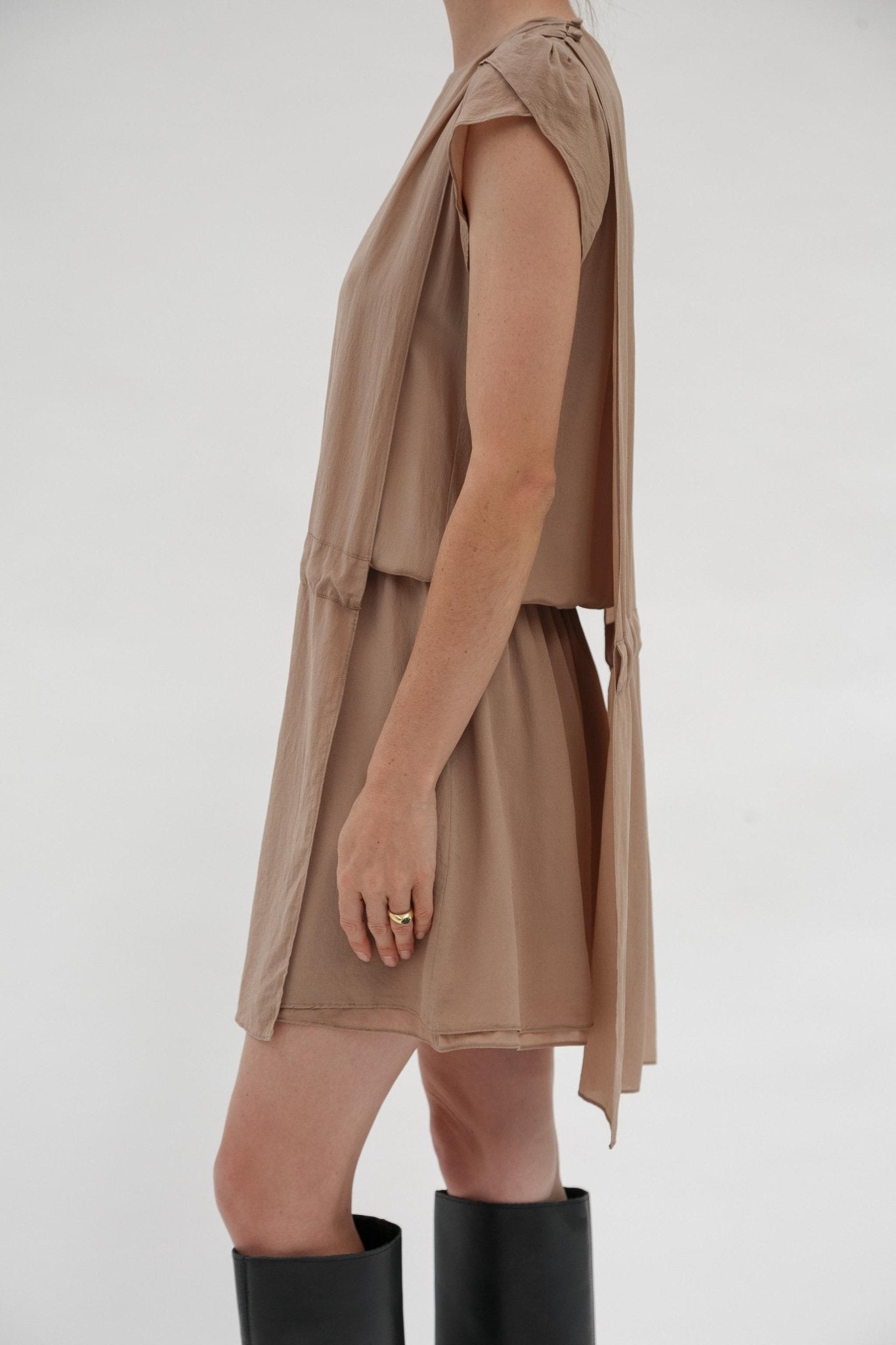 Vintage Dusty Rose Silk Dress - Wixii