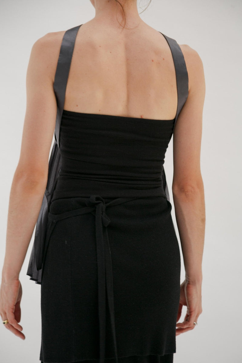 Vintage Pewter Cupro Pleat Top - Wixii