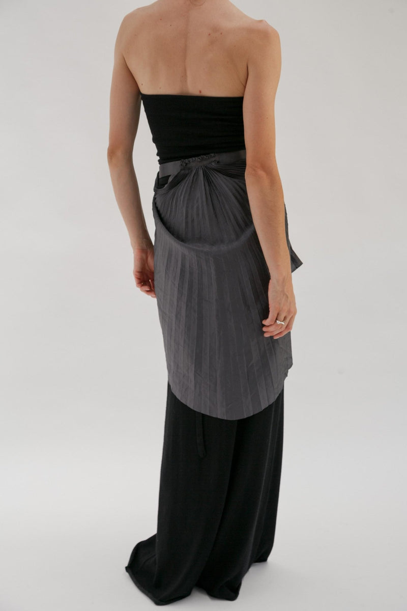 Vintage Pewter Cupro Pleat Top - Wixii
