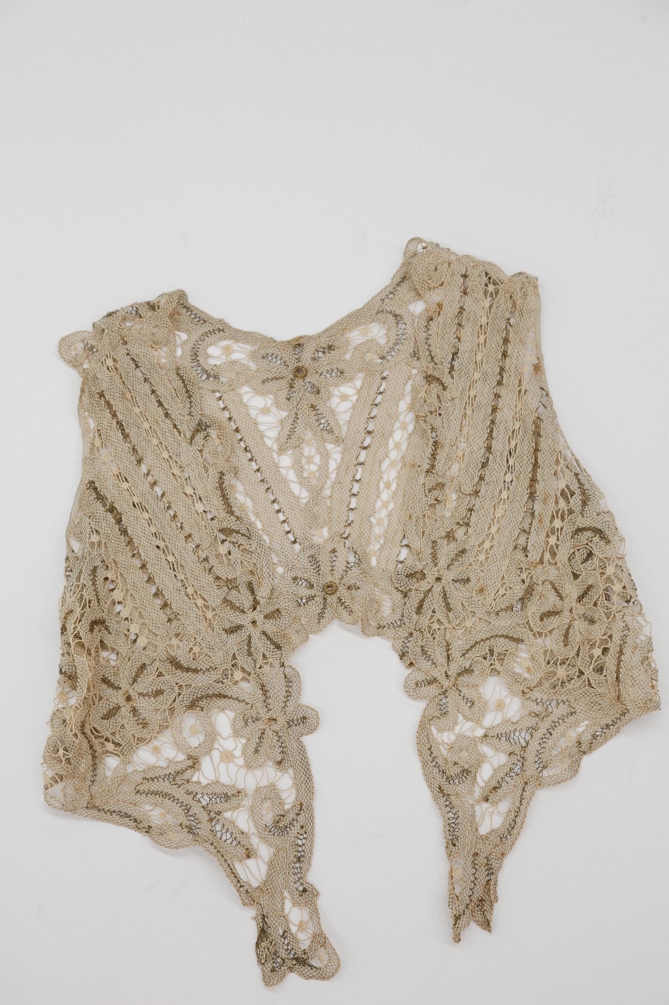 Vintage Victorian Battenberg Lace Vest - Wixii