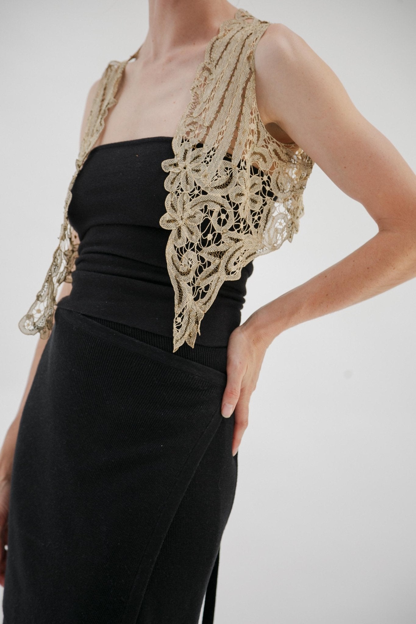 Vintage Victorian Battenberg Lace Vest - Wixii