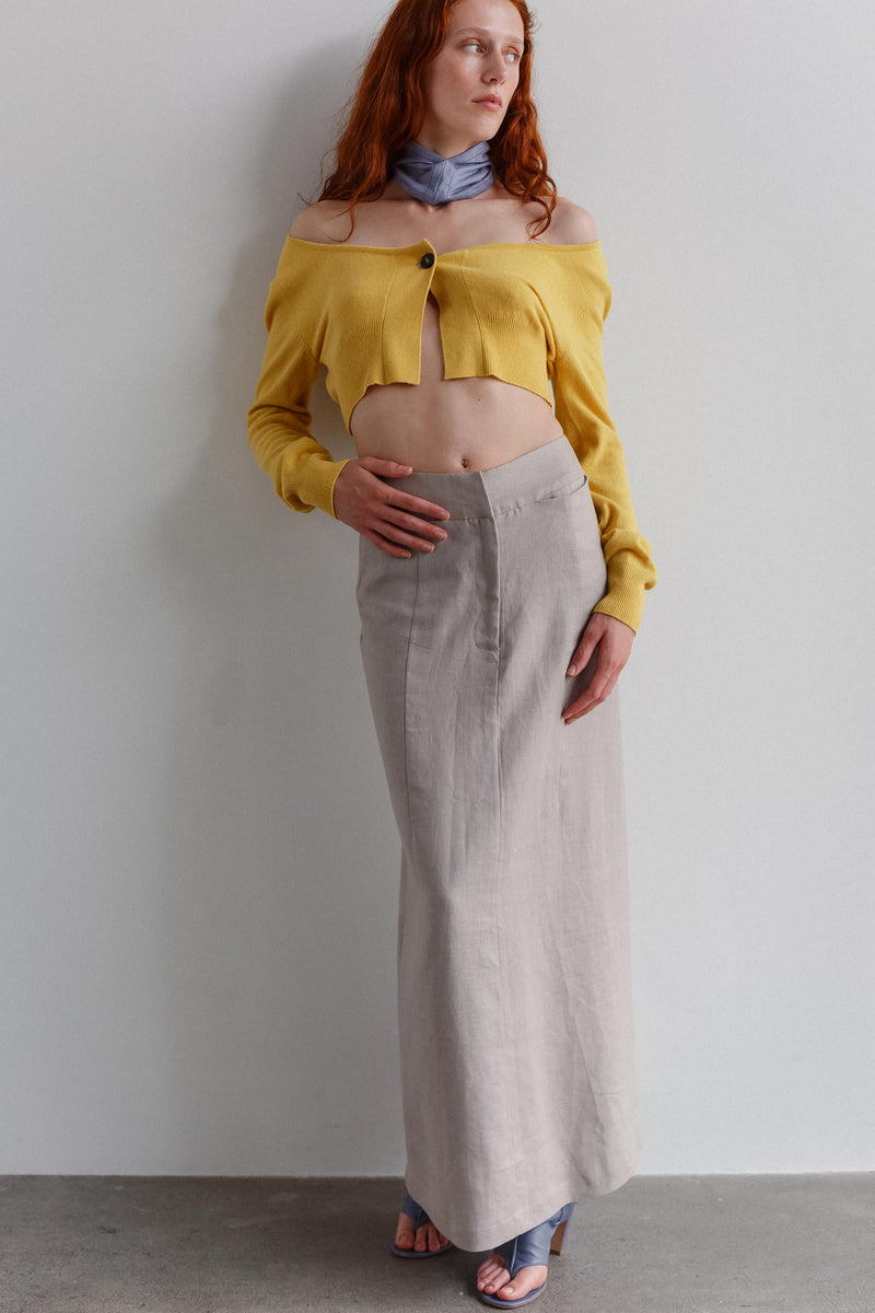 Heavyweight Linen Maxi Skirt