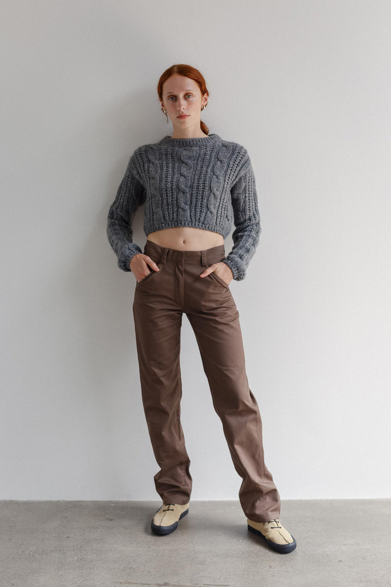 Santo Cotton Pants, Clove