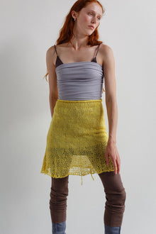 Juno Hand Knitted Silk Skirt - Yellow