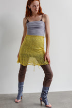 Juno Hand Knitted Silk Skirt - Yellow