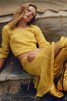 Juno Hand Knitted Silk Skirt - Yellow