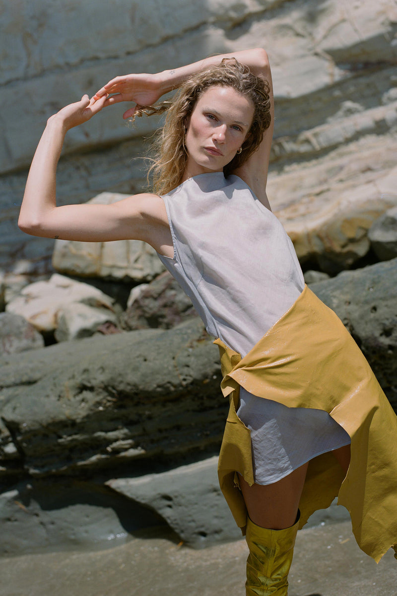 Page Ramie Volie Mini Dress